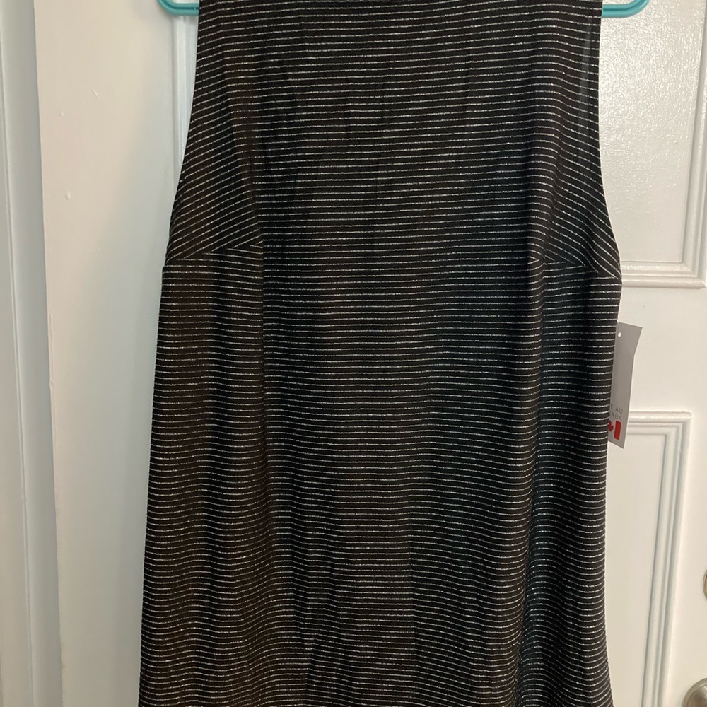 Black Sleeveless Tank Top with High Neckline